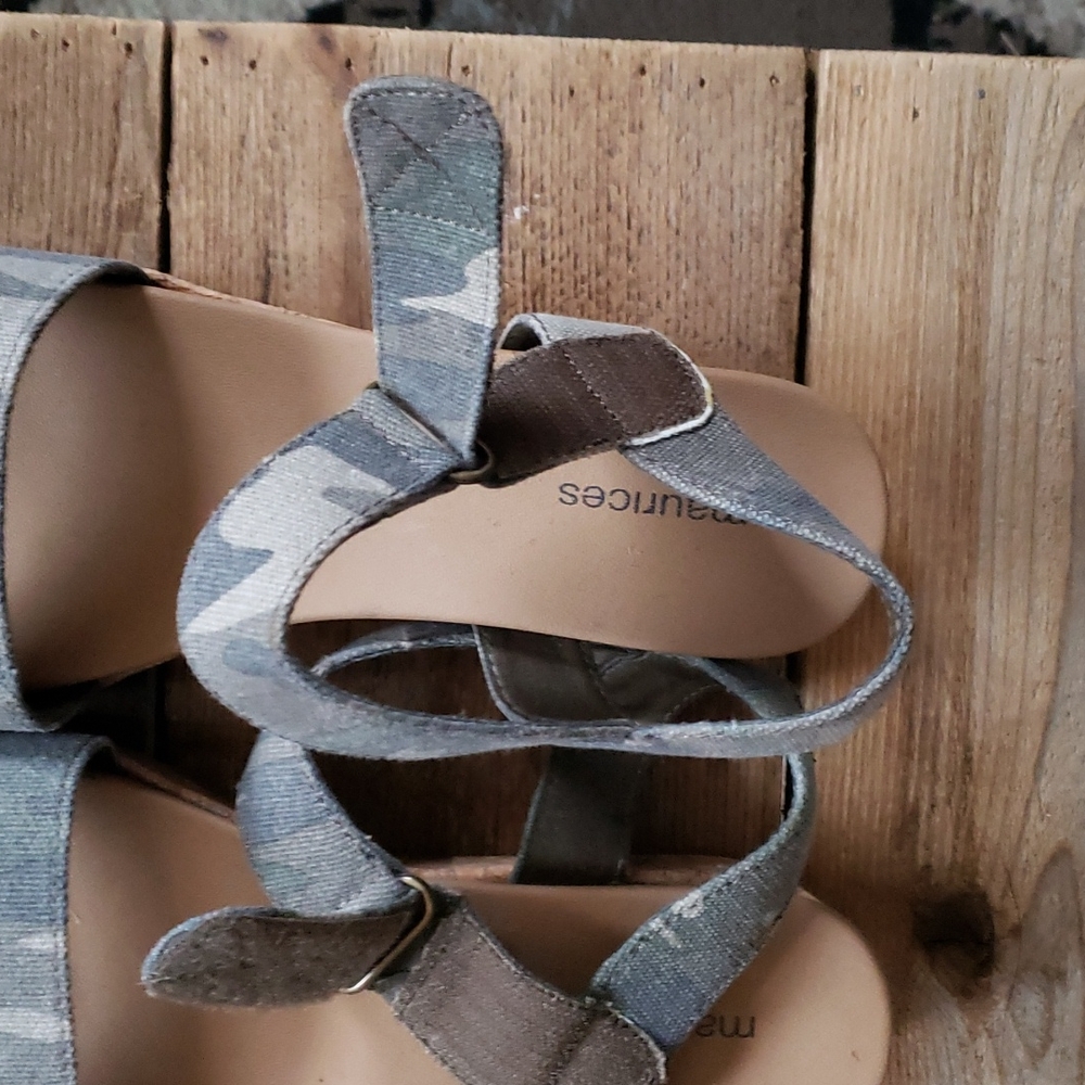 Maurices Camo Felicity Platform Sandals size 8.5 - Picture 8 of 13